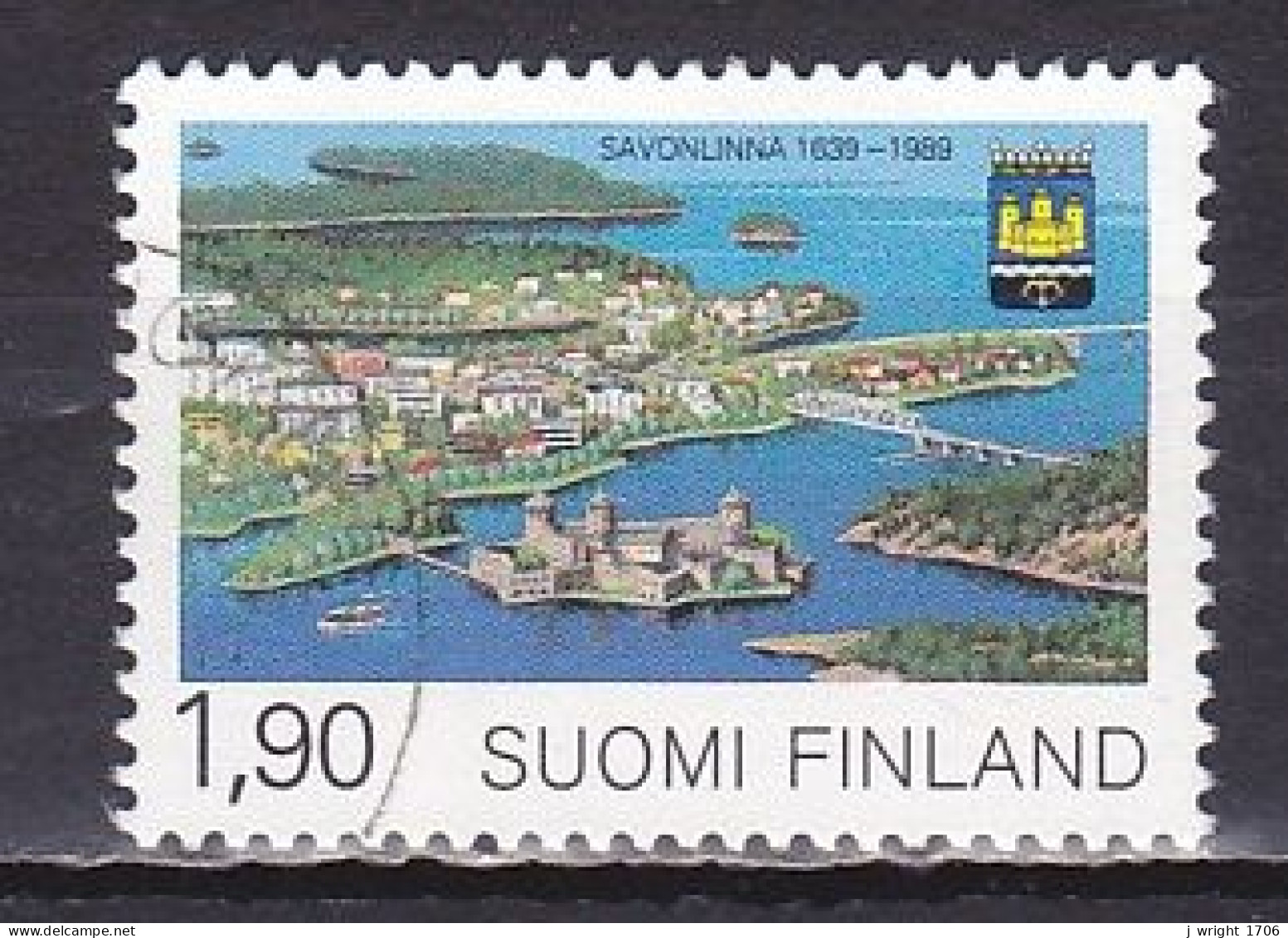 Finland, 1989, Savonlinna/Nyslott 350th Anniv, 1.90mk, USED - Used Stamps