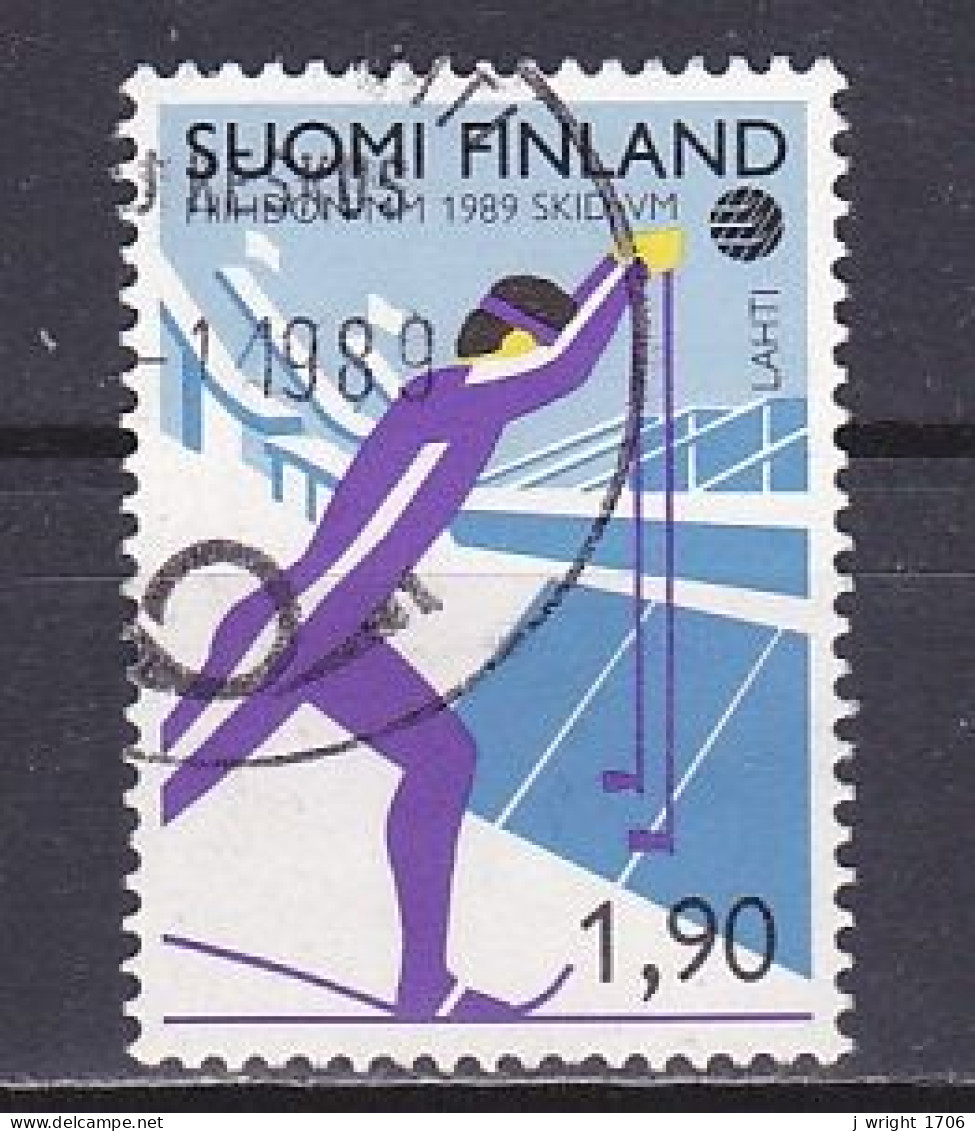 Finland, 1989, World Skiing Championships, 1.90mk, USED - Gebruikt