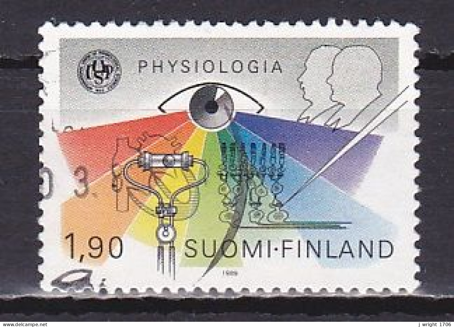 Finland, 1989, International Physiology Cong, 1.90mk, USED - Used Stamps