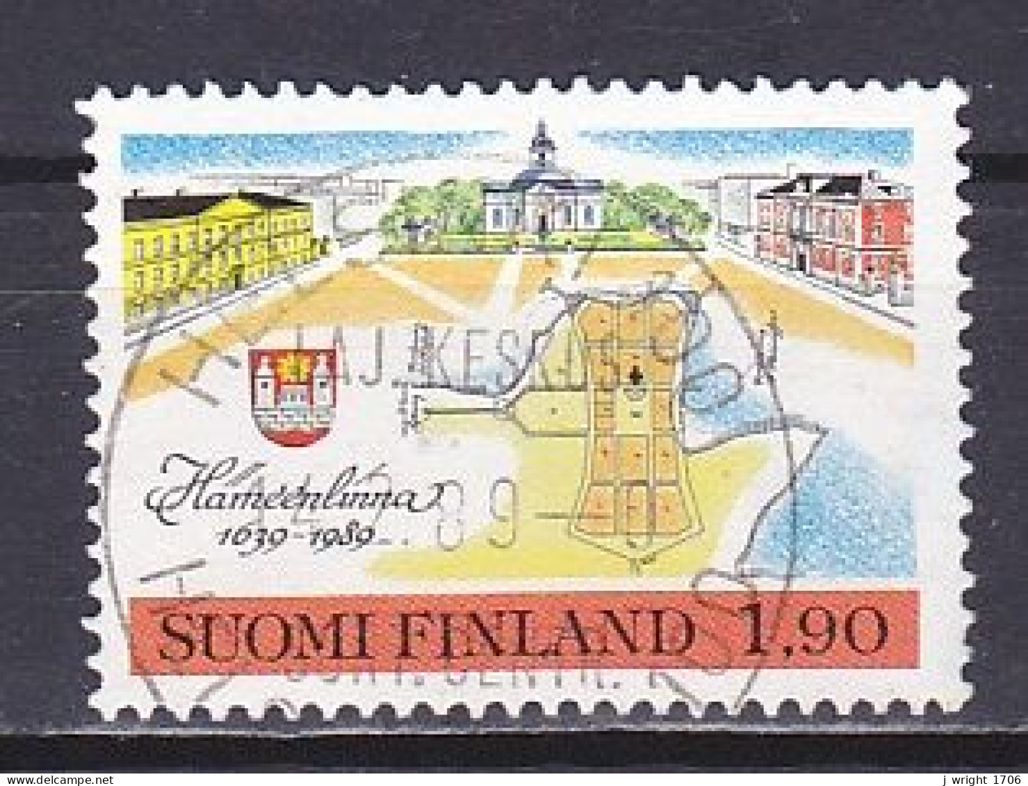 Finland, 1989, Hameenlinna/Tavastehus 350th Anniv, 1.90mk, USED - Used Stamps