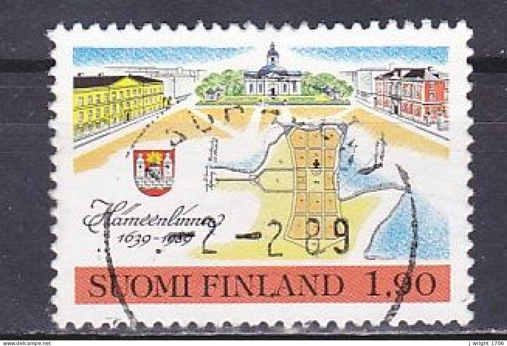 Finland, 1989, Hameenlinna/Tavastehus 350th Anniv, 1.90mk, USED - Used Stamps