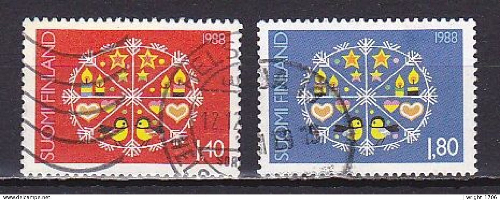 Finland, 1988, Christmas, Set, USED - Gebruikt