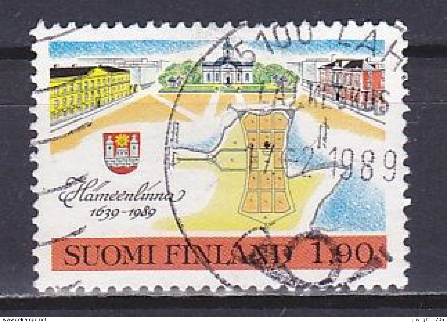 Finland, 1989, Hameenlinna/Tavastehus 350th Anniv, 1.90mk, USED - Used Stamps
