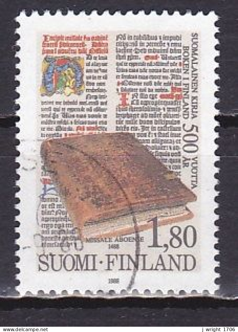Finland, 1988, First Finnish Printed Book 500th Anniv, 1.80mk, USED - Usados
