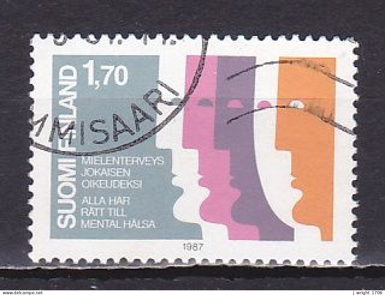 Finland, 1987, Mental Health, 1.70mk, USED - Used Stamps