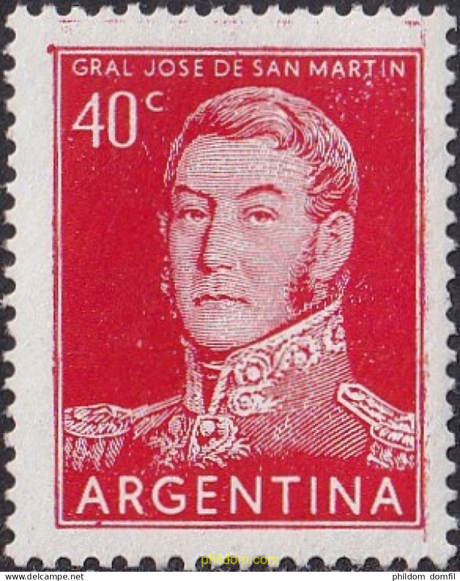 729424 MNH ARGENTINA 1956 GENERAL SAN MARTIN - Ongebruikt