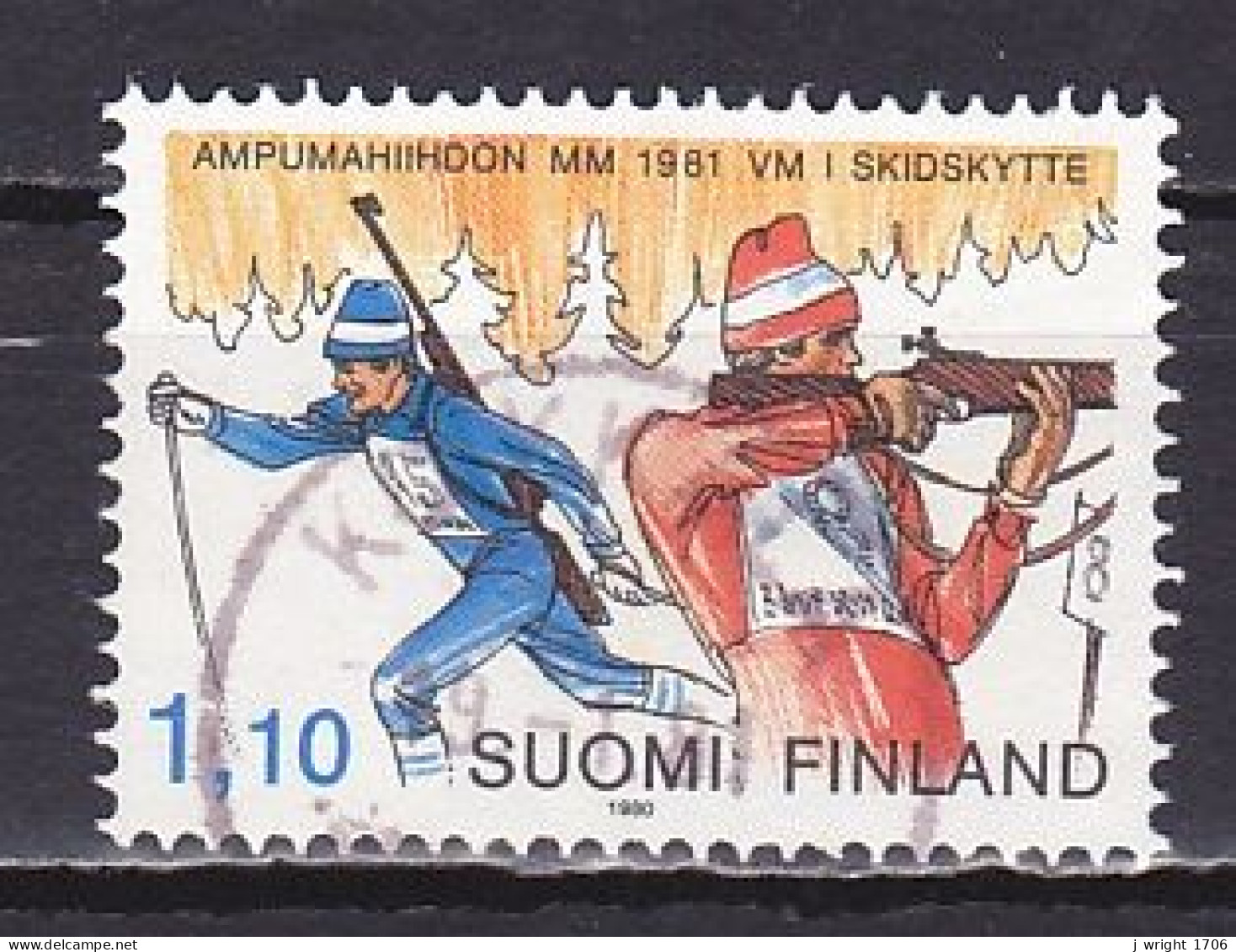 Finland, 1980, World Biathlon Championships, 1.10mk, USED - Used Stamps