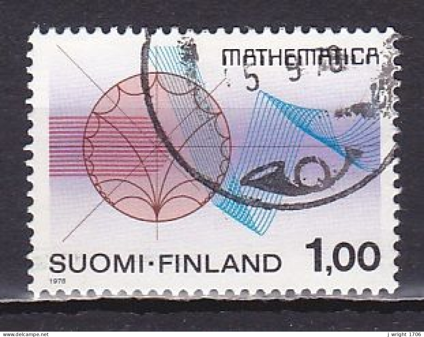 Finland, 1978, Mathematicians Cong, 1.00mk, USED - Gebruikt