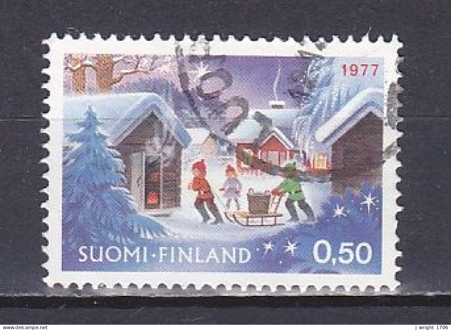 Finland, 1977, Christmas, 0.50mk, USED - Oblitérés