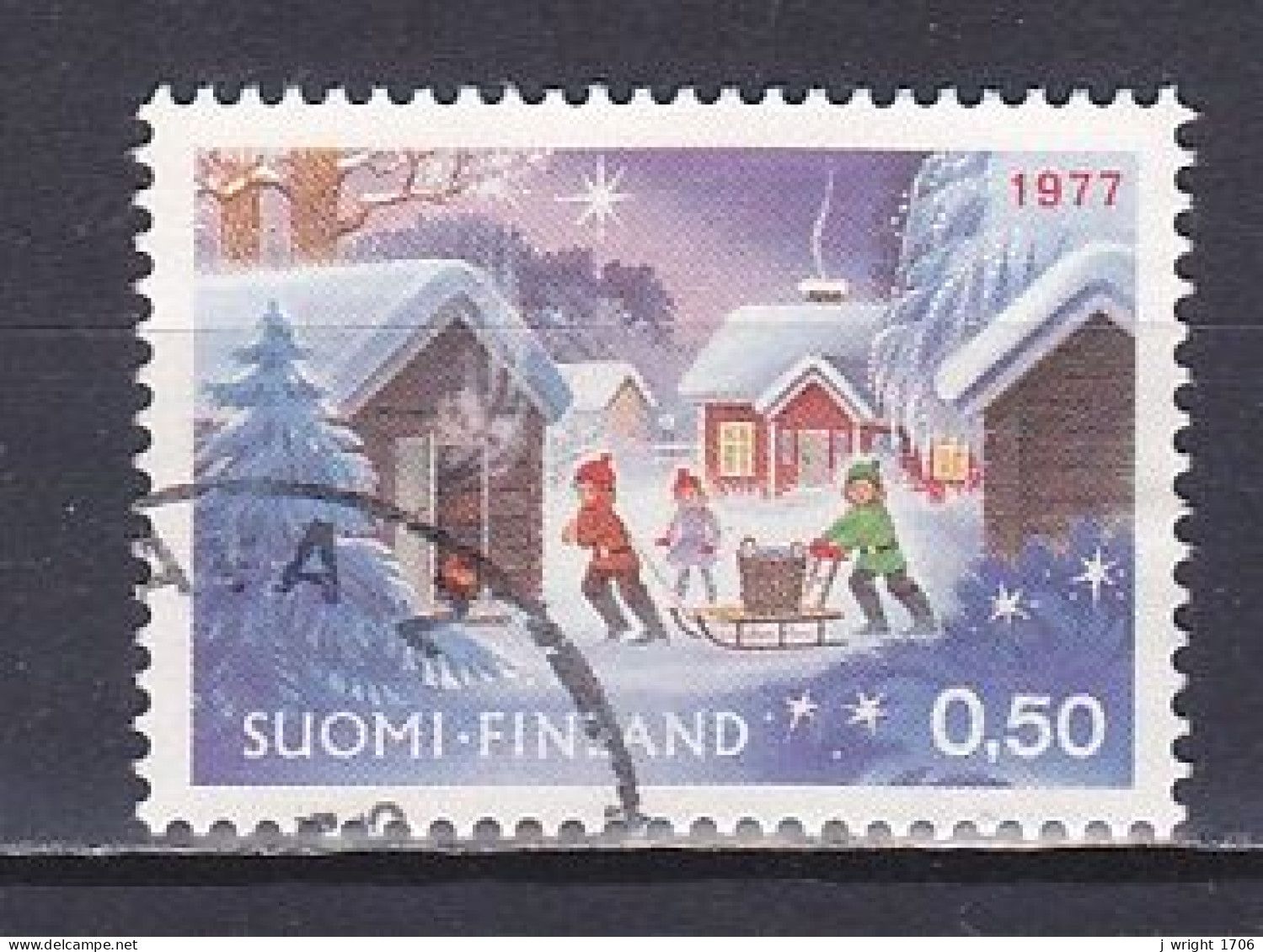 Finland, 1977, Christmas, 0.50mk, USED - Usados