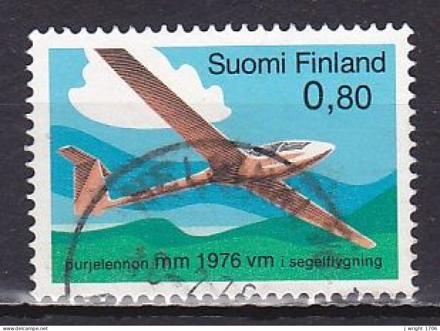 Finland, 1976, World Gliding Championships, 0.80mk, USED - Used Stamps