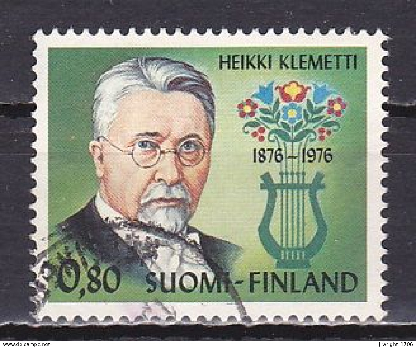 Finland, 1976, Heikki Klemetti, 0.80mk, USED - Gebraucht