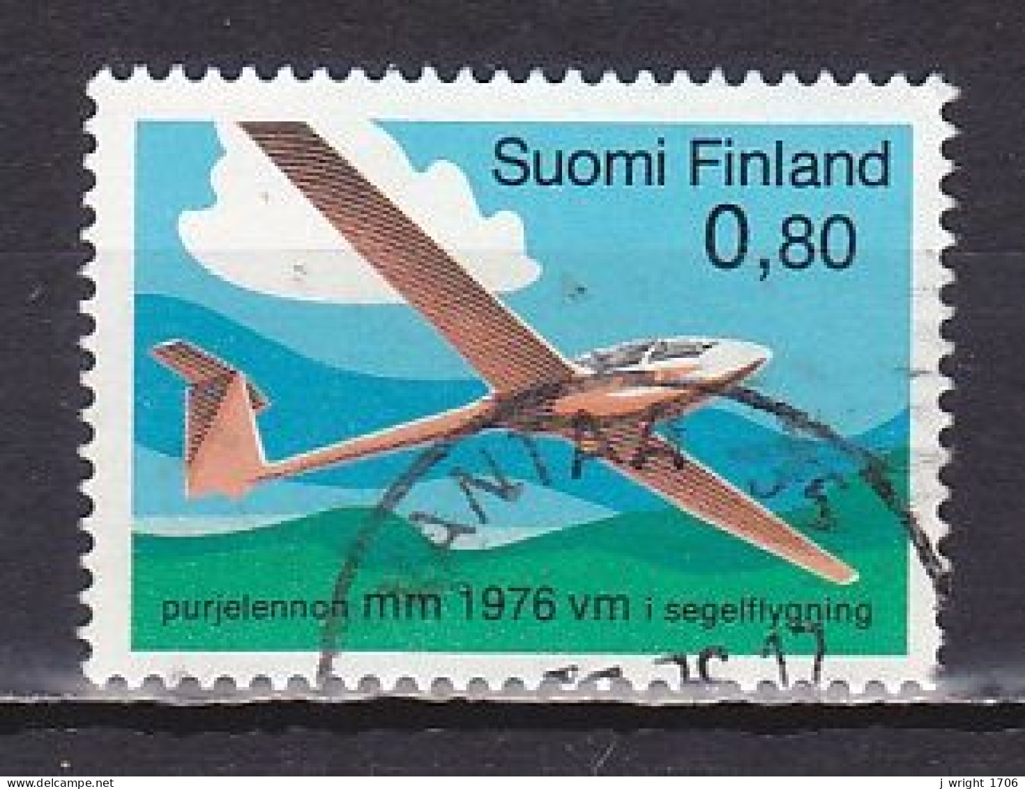 Finland, 1976, World Gliding Championships, 0.80mk, USED - Gebraucht