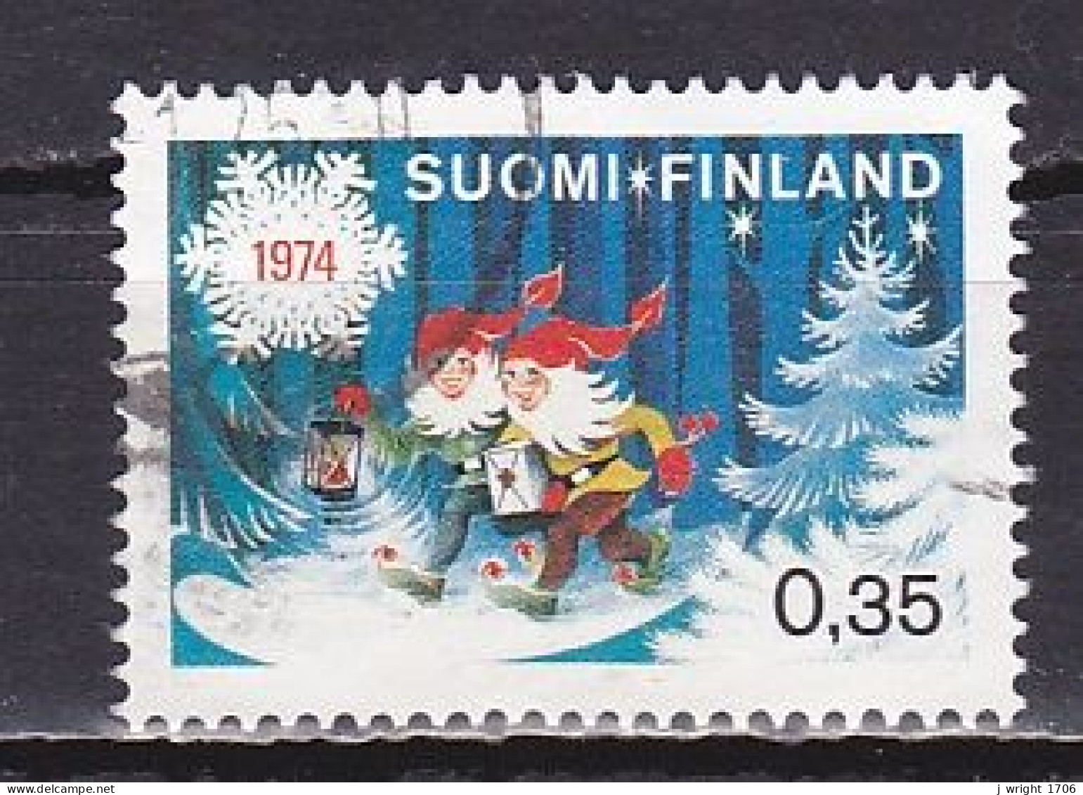 Finland, 1974, Christmas, 0.35mk, USED - Usados