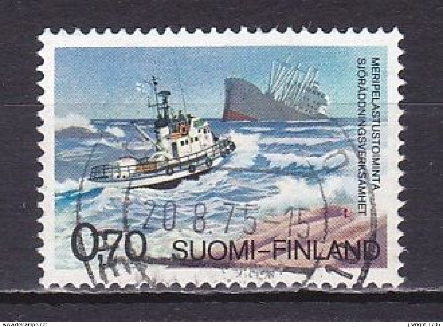 Finland, 1975, International Salvage Conf, 0.90mk, USED - Gebruikt