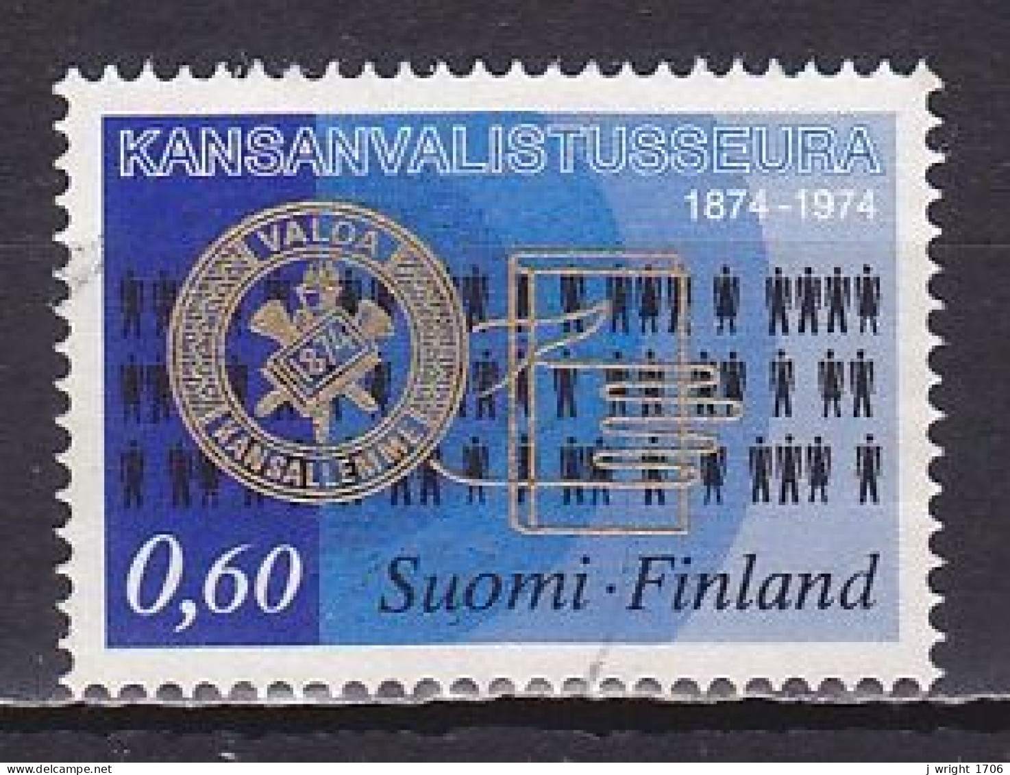 Finland, 1974, Adult Education Centenary, 0.60mk, USED - Gebruikt