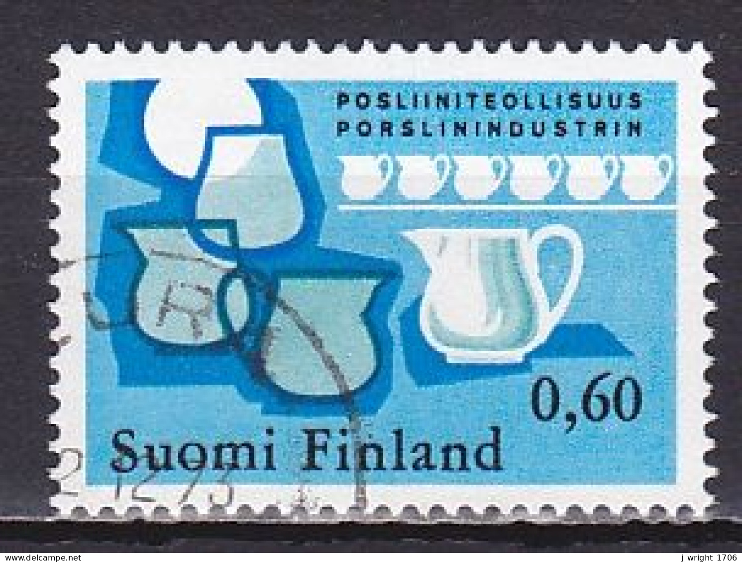 Finland, 1973, Porcelain Industry, 0.60mk, USED - Usados