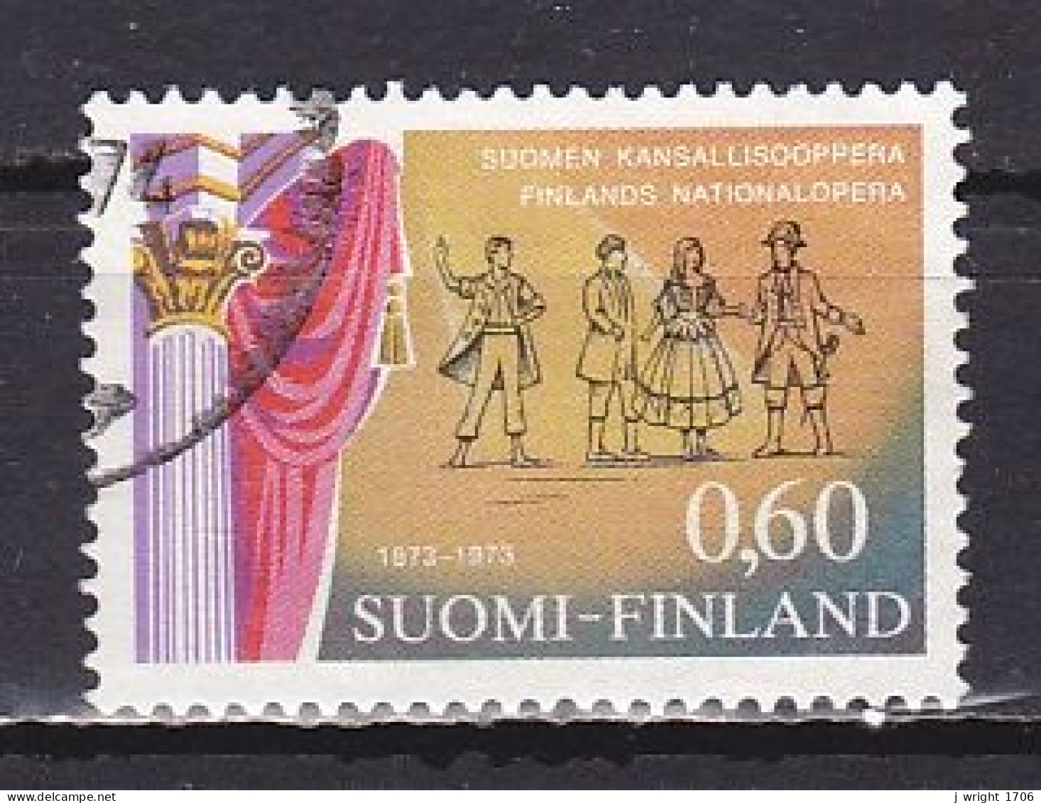 Finland, 1973, National Opera Centenary, 0.60mk, USED - Gebraucht