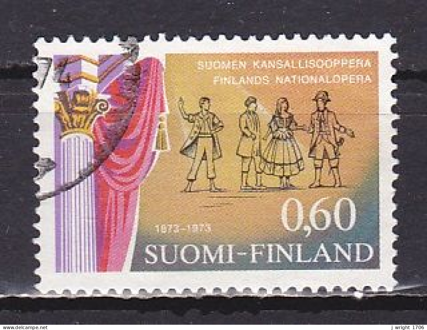 Finland, 1973, National Opera Centenary, 0.60mk, USED - Usados
