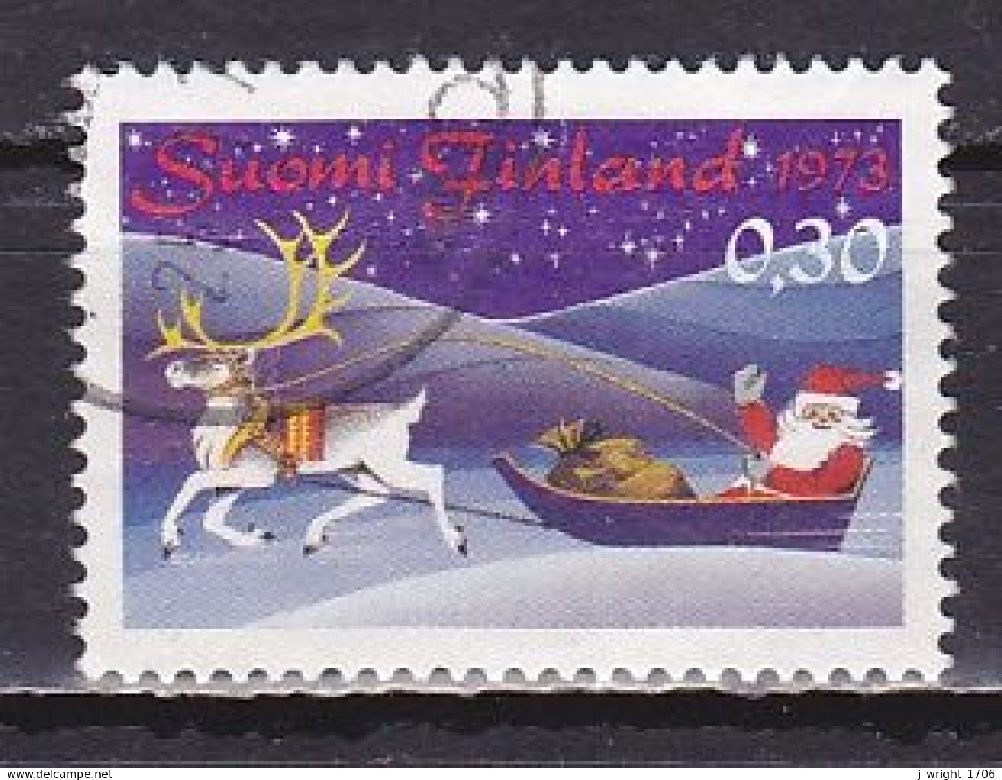 Finland, 1973, Christmas, 0.30mk, USED - Gebraucht