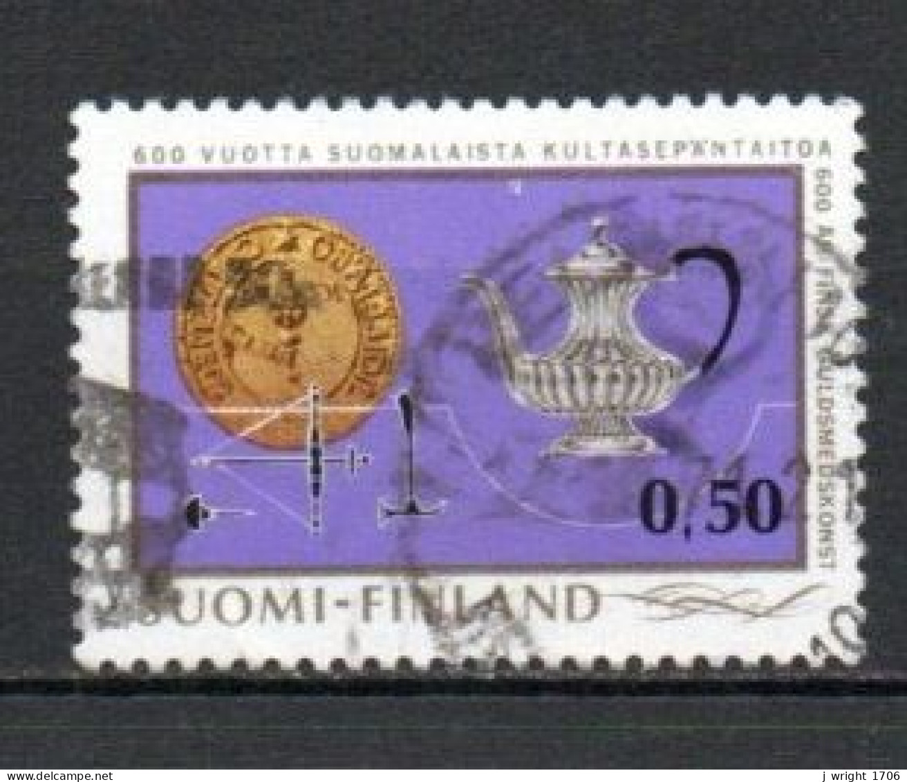 Finland, 1971, Goldsmiths Art 600th Anniv, 0.50mk, USED - Used Stamps