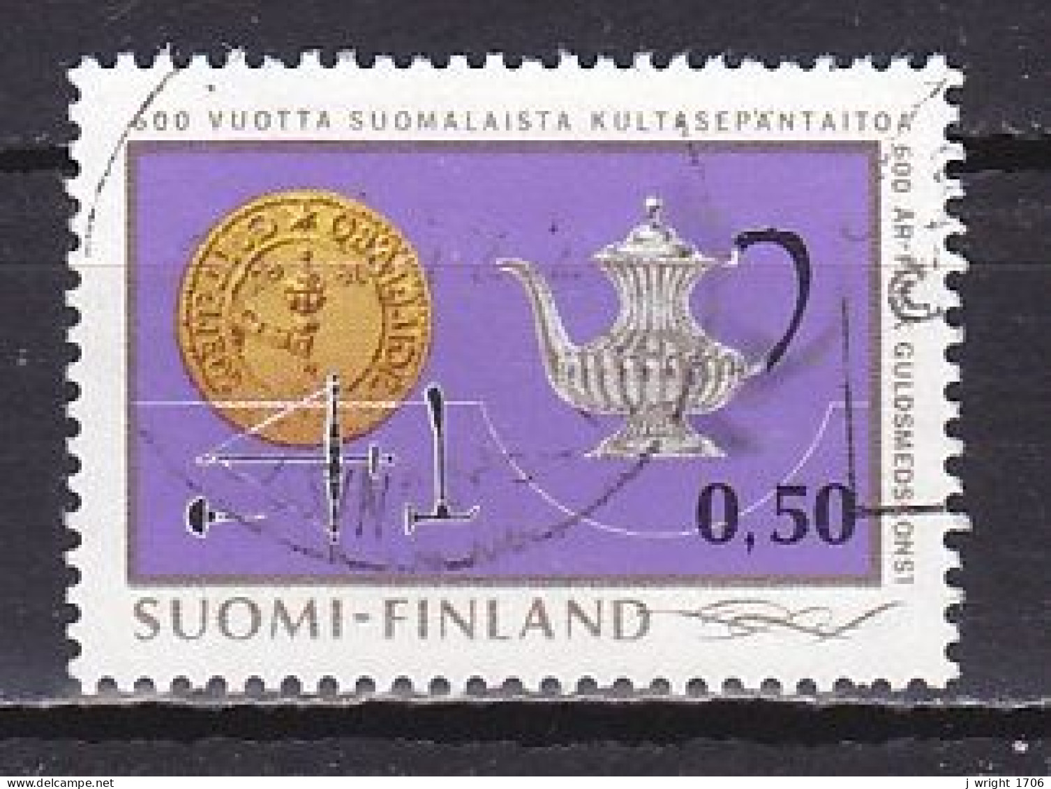 Finland, 1971, Goldsmiths Art 600th Anniv, 0.50mk, USED - Used Stamps