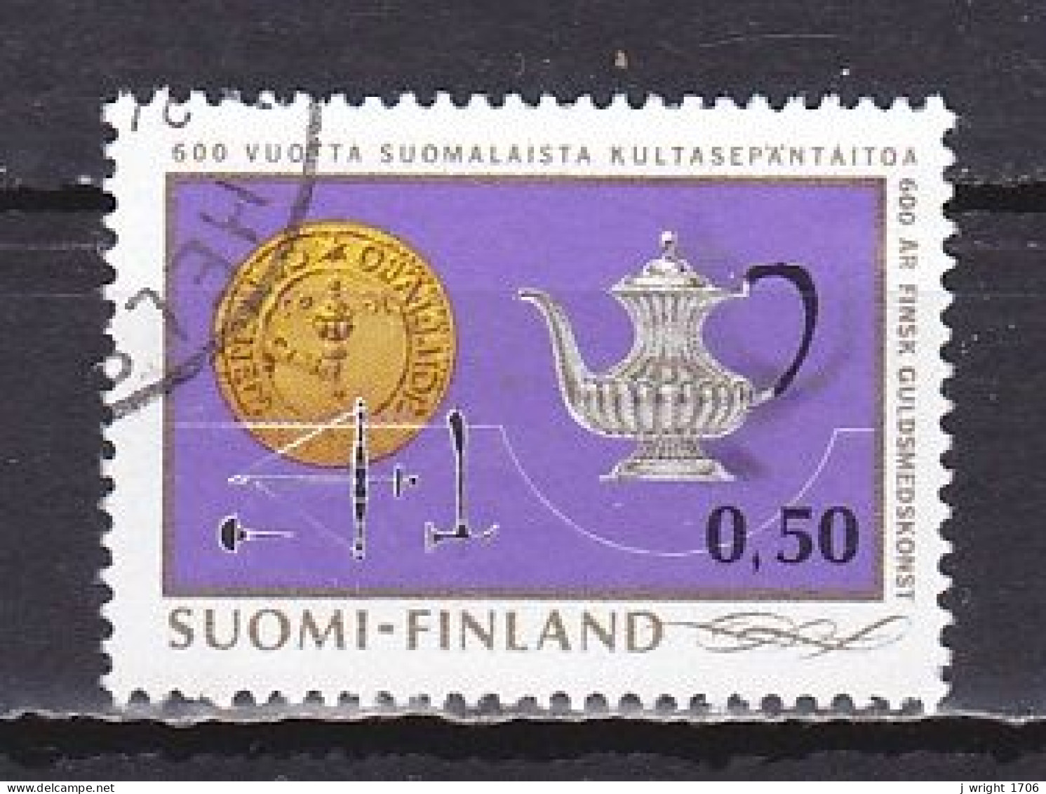 Finland, 1971, Goldsmiths Art 600th Anniv, 0.50mk, USED - Used Stamps