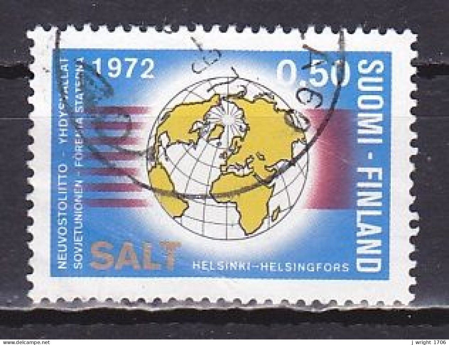 Finland, 1972, Strategic Arms Limitation Talks SALT, 0.50mk, USED - Used Stamps
