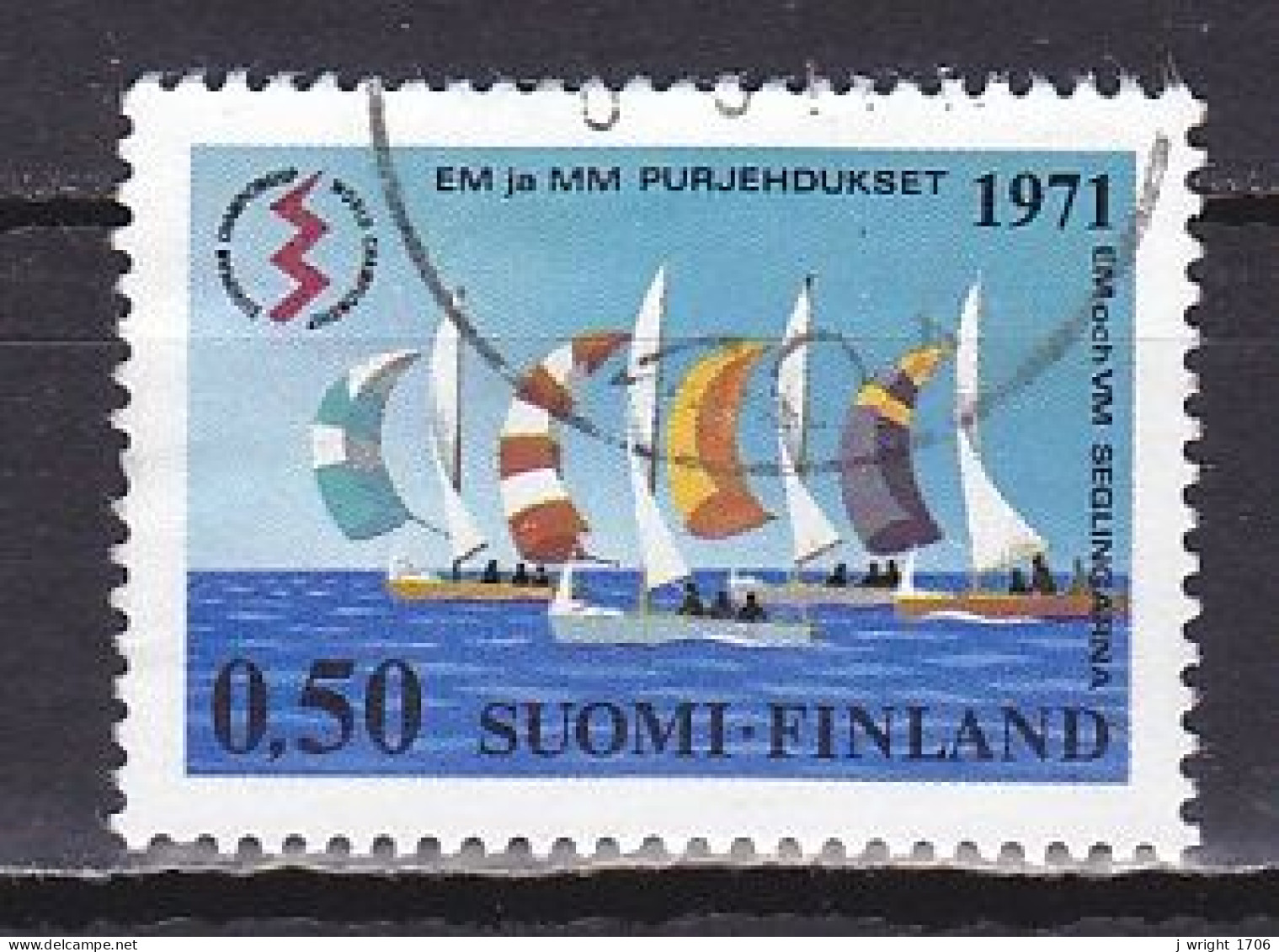 Finland, 1971, International Lightling Class Championships, 0.50mk, USED - Used Stamps