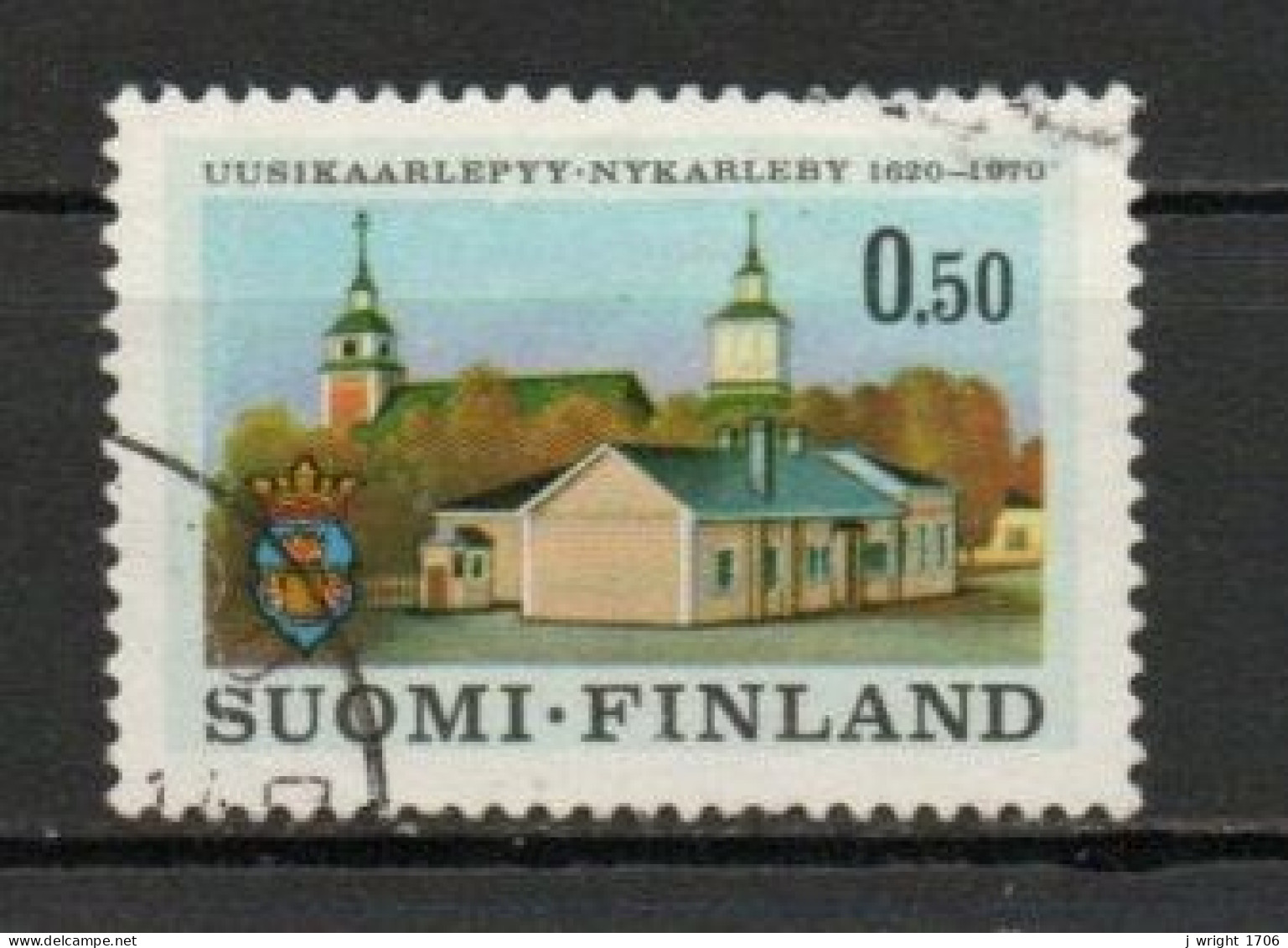 Finland, 1970, Uuskaarlepyy/Nykarleby 350th Anniv, 0.50mk, USED - Usati