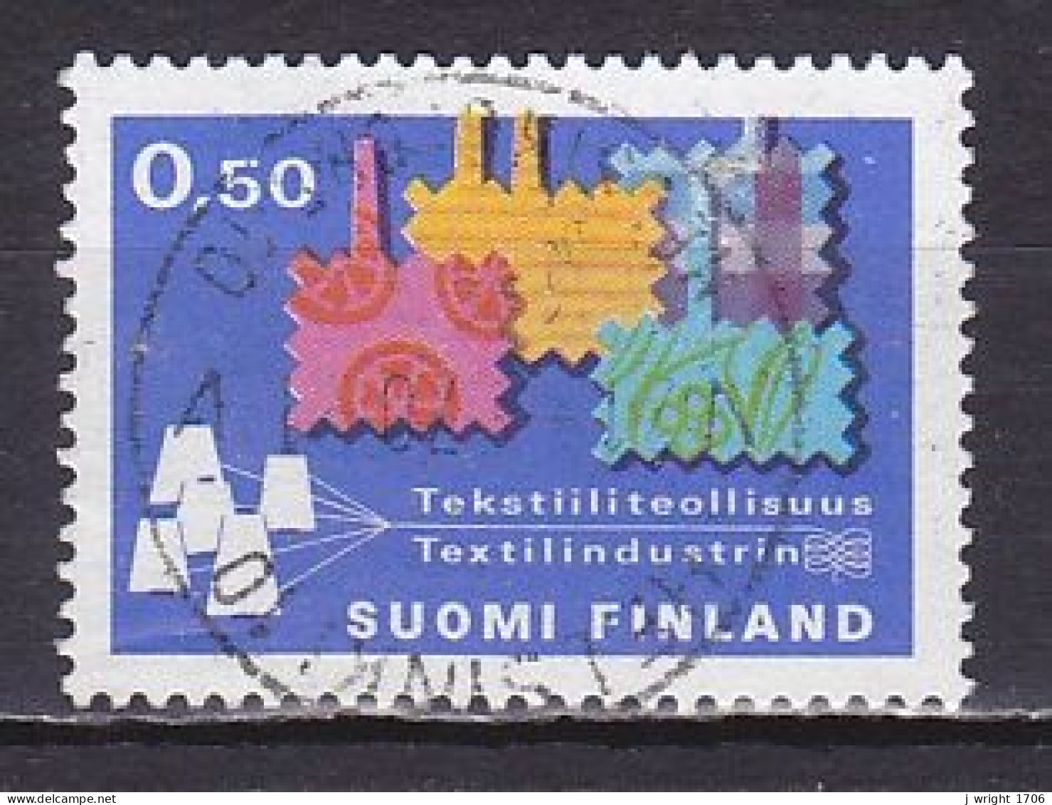 Finland, 1970, Textile Industry, 0.50mk, USED - Usados