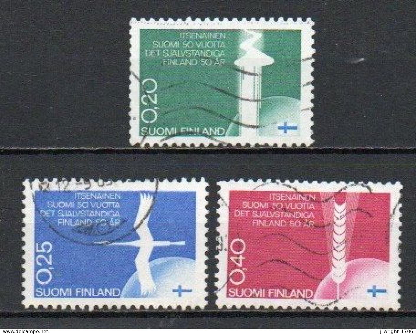 Finland, 1967, Finnish Independence 50th Anniv, Set, USED - Used Stamps