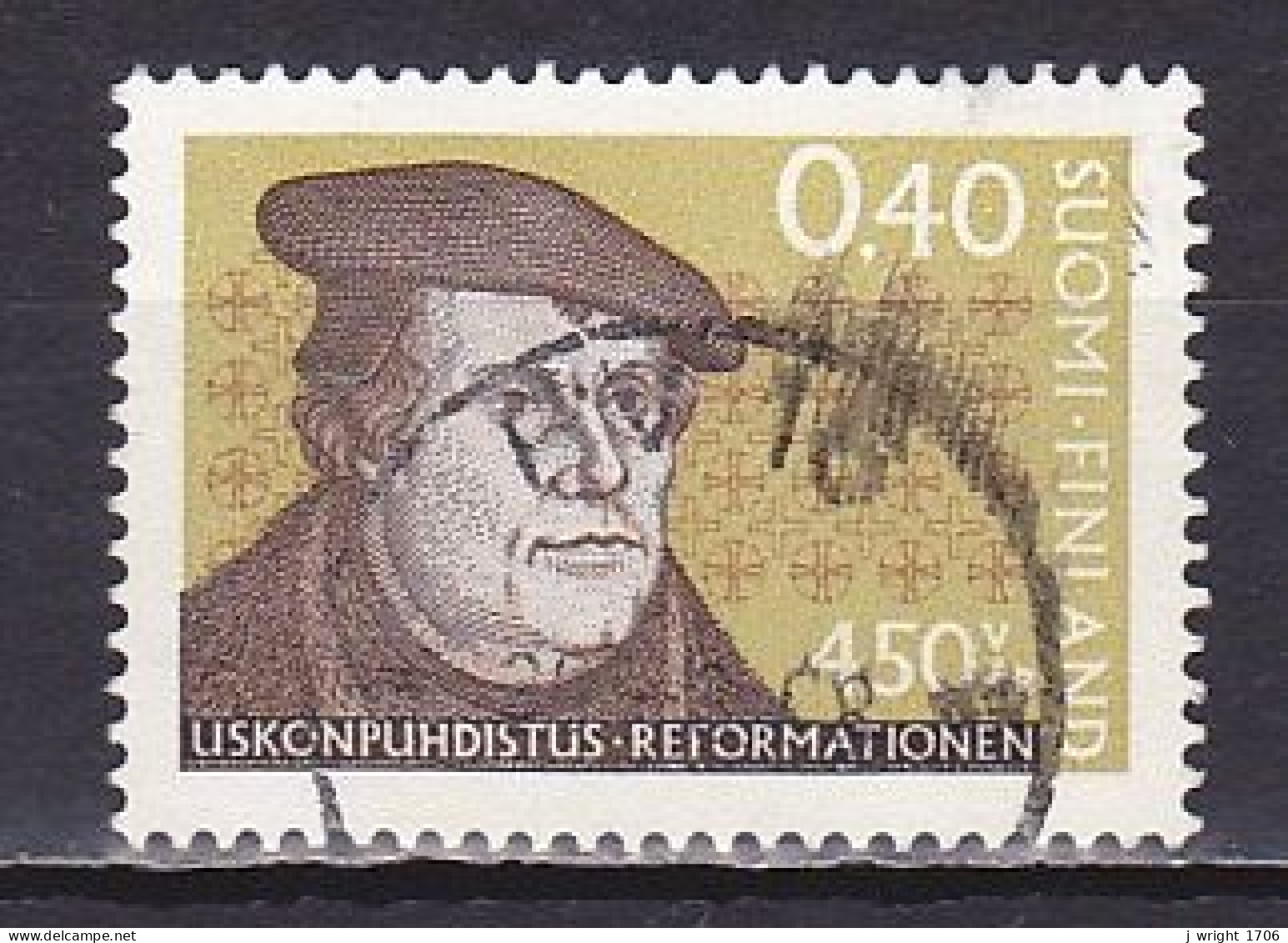 Finland, 1967, Reformation 450th Anniv, 0.40mk, USED - Gebraucht