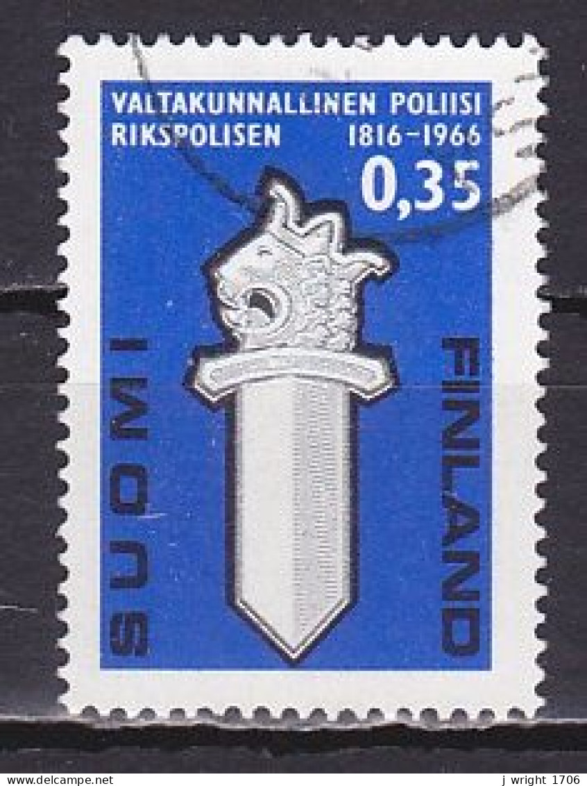 Finland, 1966, Finnish Police 150th Anniv, 0.35mk, USED - Usados