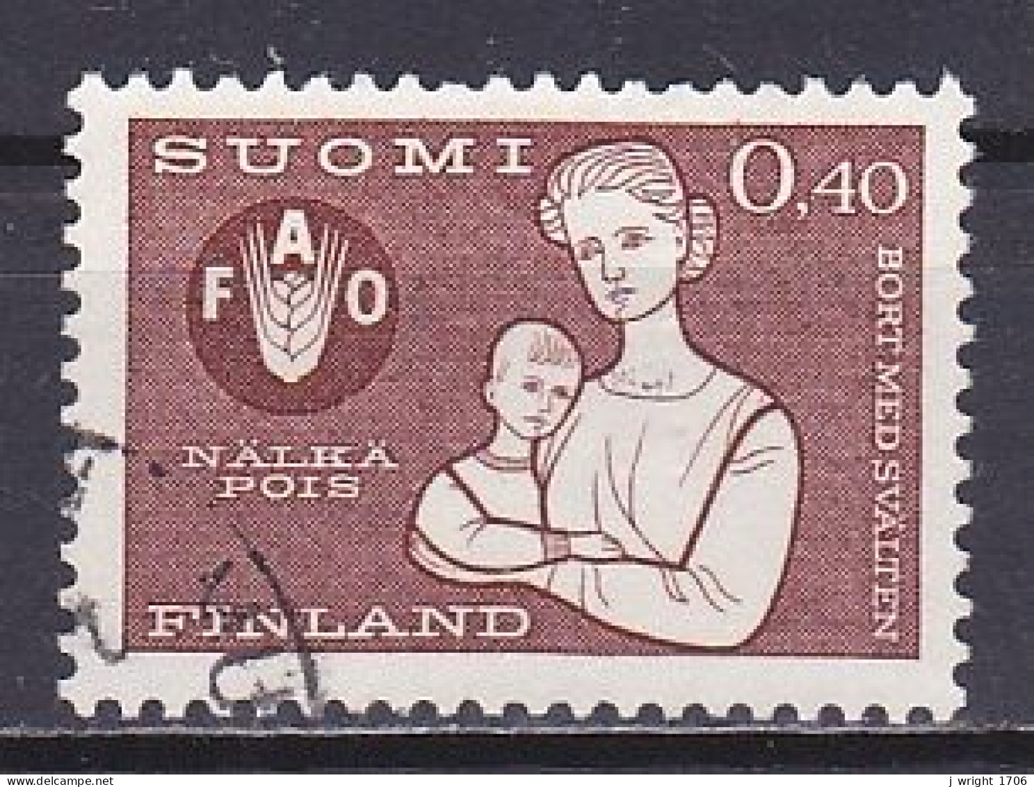 Finland, 1963, Freedom From Hunger, 0.40mk, USED - Usados