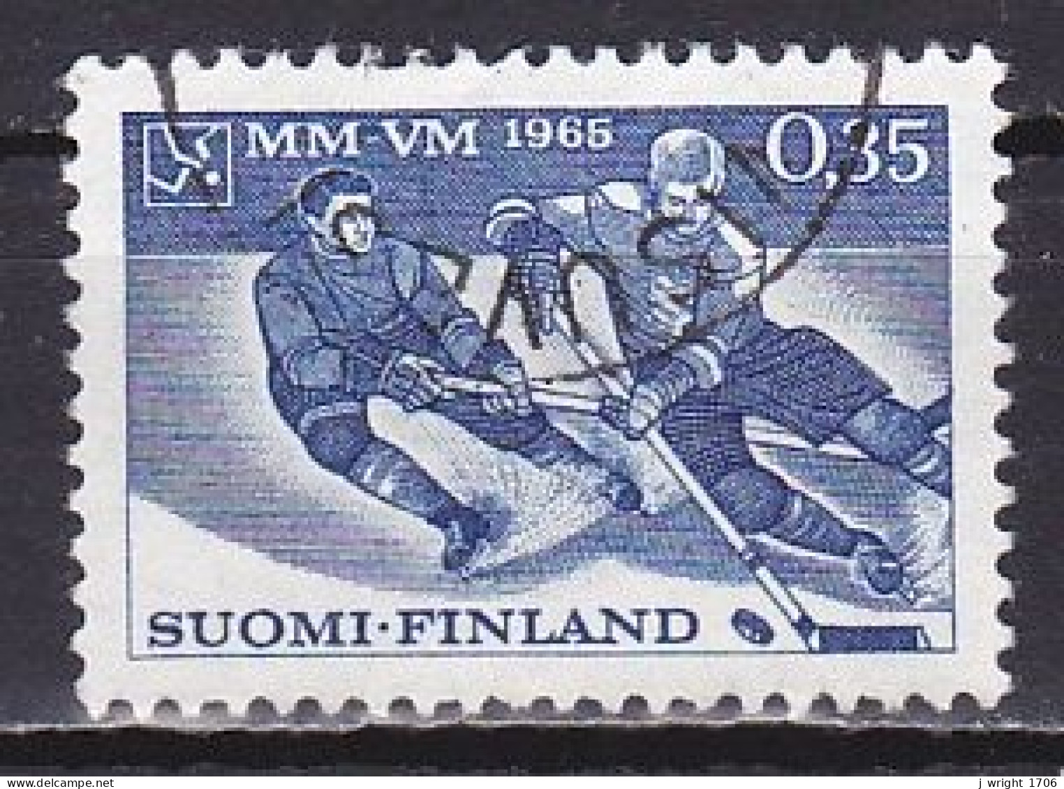 Finland, 1965, World Ice Hockey Championships, 0.35mk, USED - Gebruikt