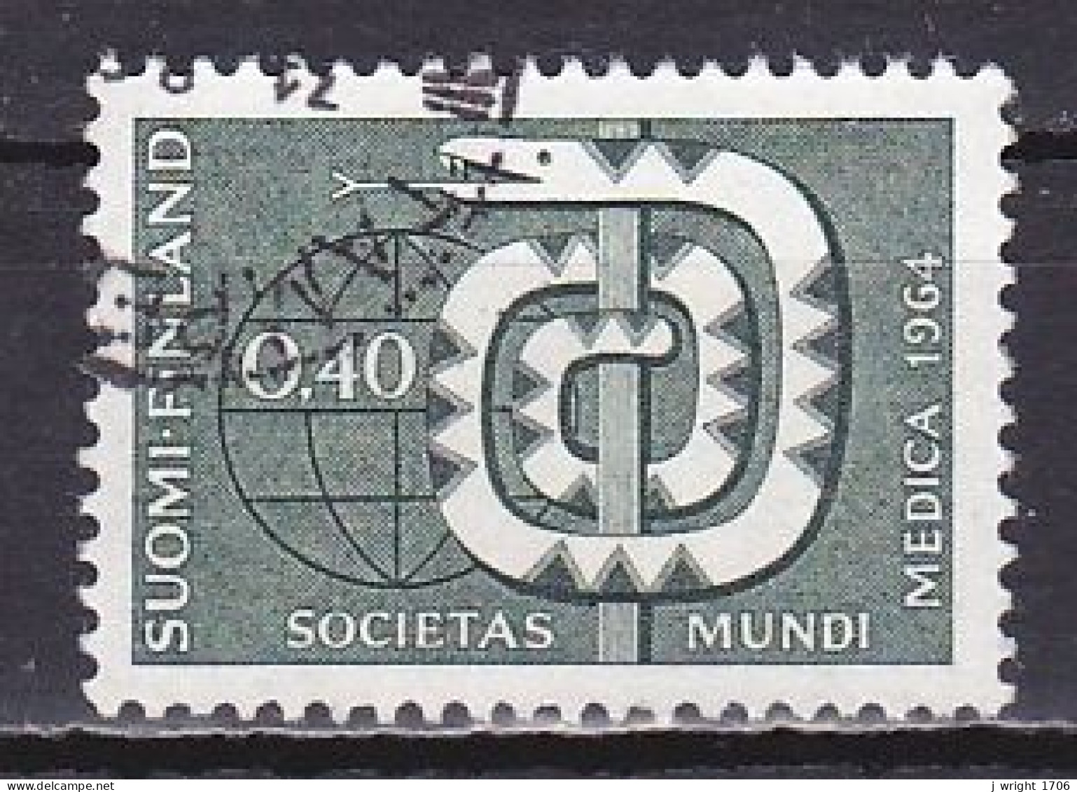 Finland, 1964, World Medical Assoc. Cong, 0.40mk, USED - Usados