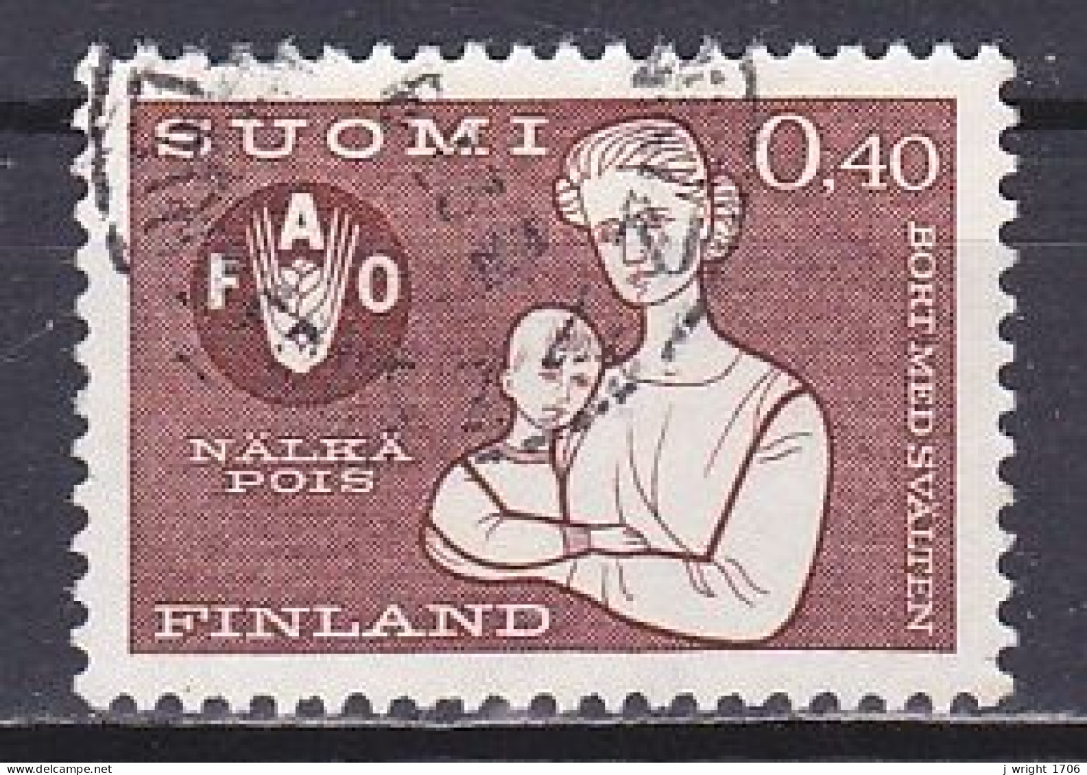 Finland, 1963, Freedom From Hunger, 0.40mk, USED - Oblitérés