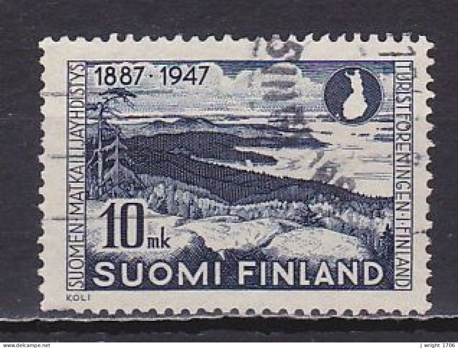 Finland, 1947, Finnish Touring Assoc. 60th Anniv, 10mk, USED - Used Stamps