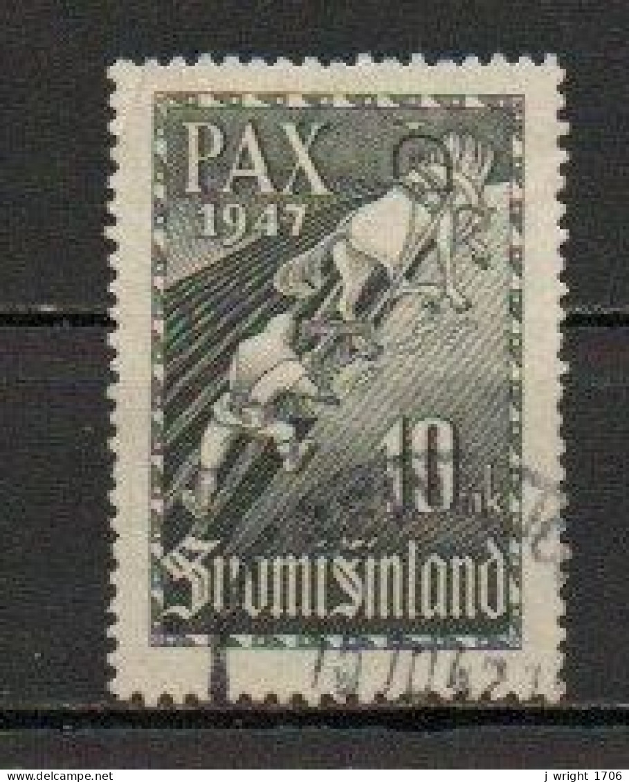 Finland, 1947, Peace Treaty, 10mk, USED - Used Stamps