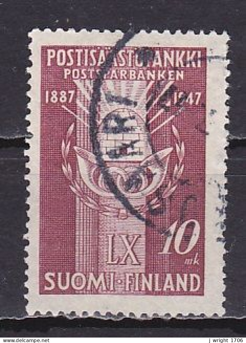 Finland, 1947, Postal Savings Bank 60th Anniv, 10mk, USED - Usados