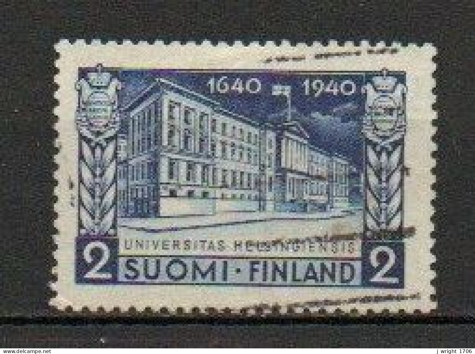 Finland, 1940, Helsinki University 300th Anniv, 2mk, USED - Usati