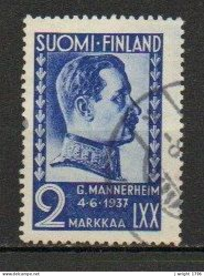 Finland, 1937, Field Marshal Mannerheim 70th Birthday, 2mk, USED - Usados