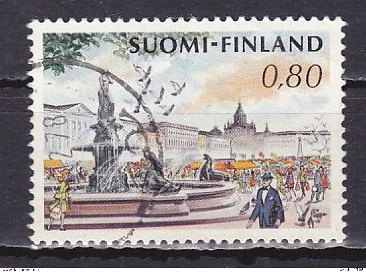 Finland, 1976, Helsinki Market Square, 0.80mk, USED - Usados