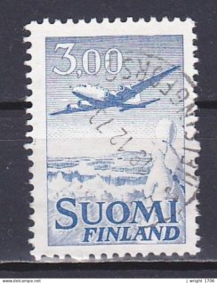 Finland, 1963, Douglas DC-6/Wide Spaced Lines, 3.00mk, USED - Used Stamps