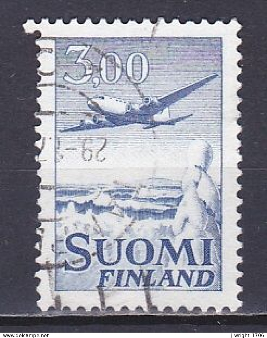 Finland, 1963, Douglas DC-6/Dense Lines, 3.00mk, USED - Used Stamps