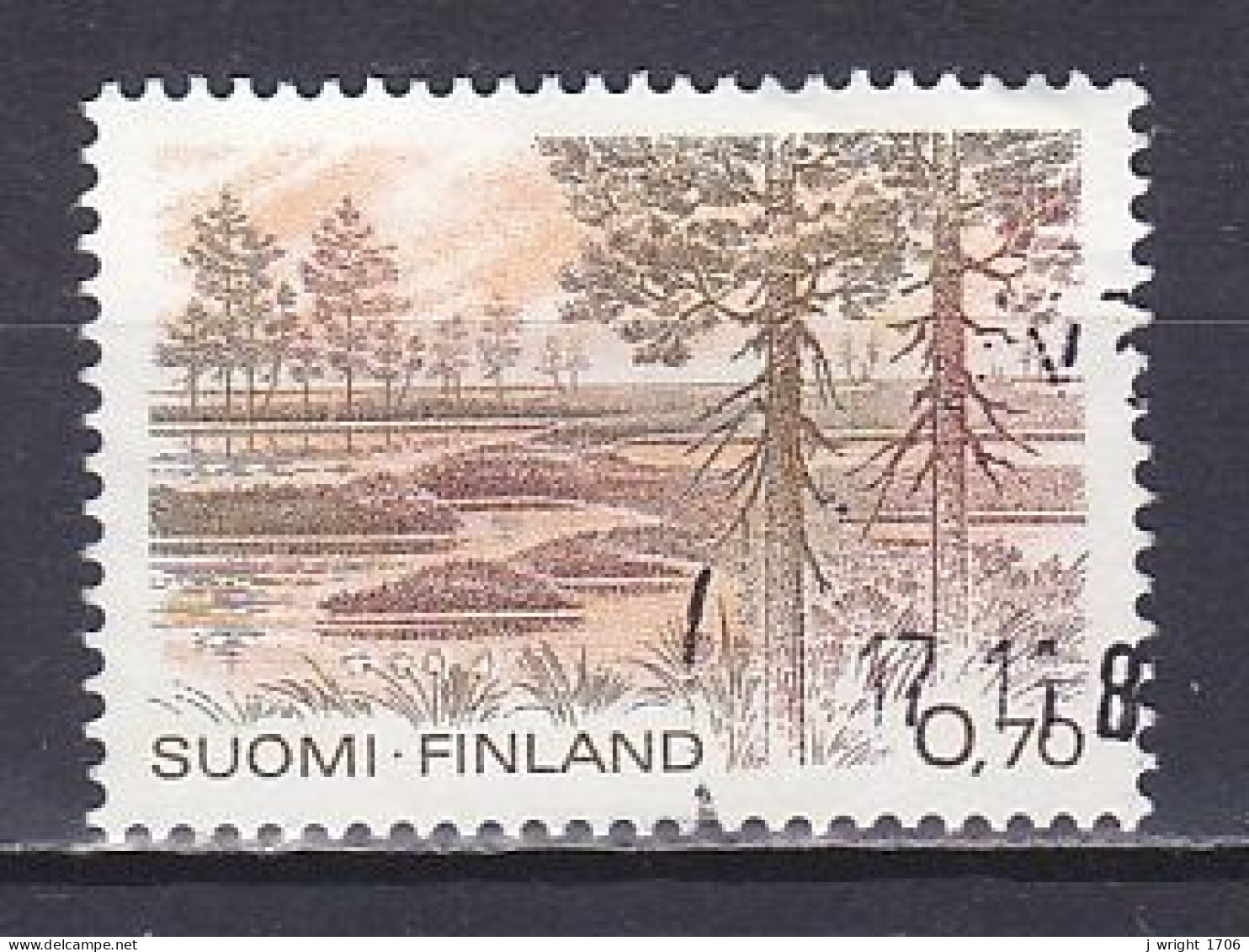 Finland, 1981, National Parks/Kauhaneva Marsh, 0.70mk, USED - Used Stamps