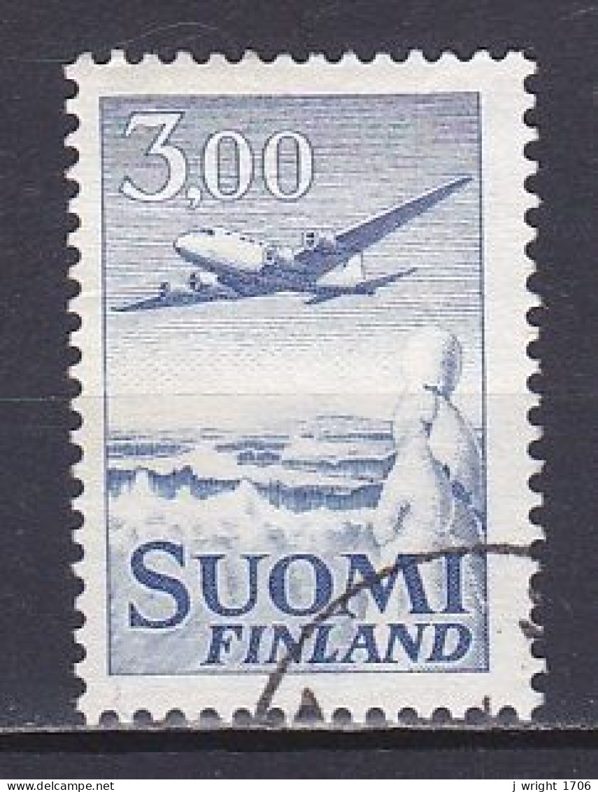 Finland, 1963, Douglas DC-6/Dense Lines, 3.00mk, USED - Gebruikt