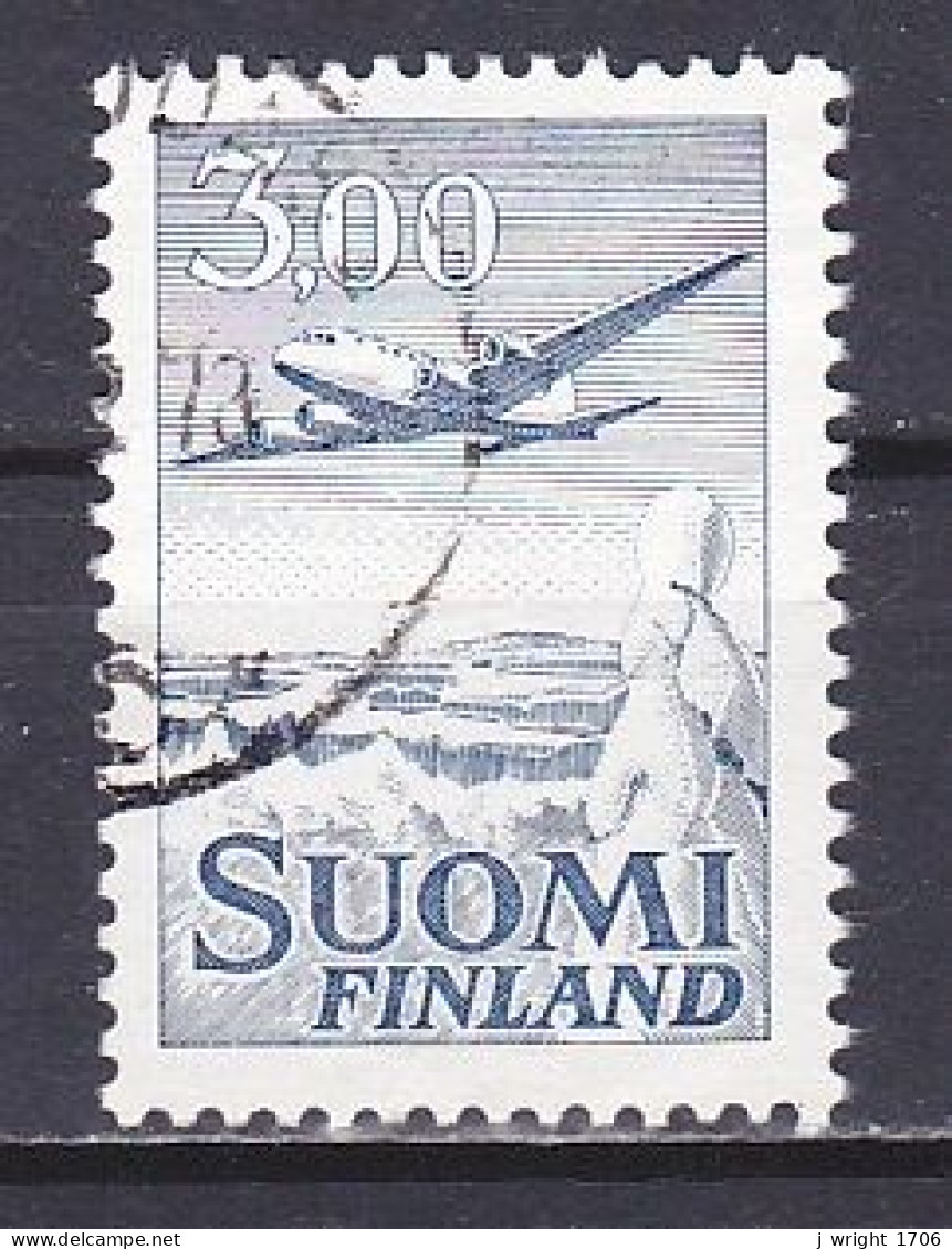 Finland, 1963, Douglas DC-6/Wide Spaced Lines, 3.00mk/Phosphor, USED - Oblitérés