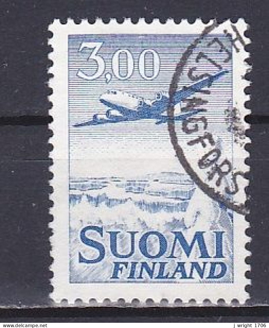 Finland, 1963, Douglas DC-6/Wide Spaced Lines, 3.00mk, USED - Usados